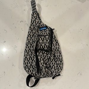 KAVU Crossbody Rope Bag - Black & White